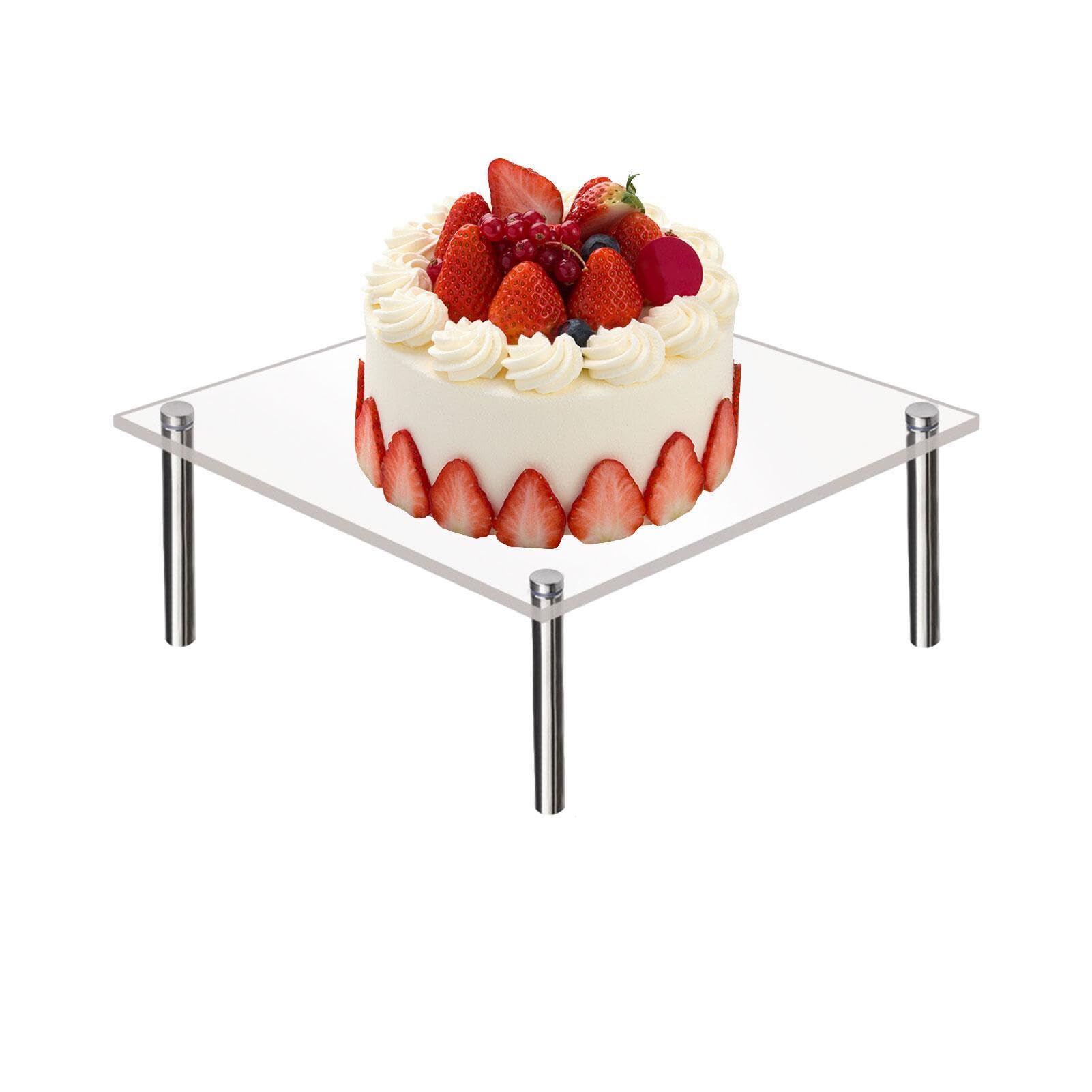 Torre de acrílico para cupcakes, soporte apilable redondo transparente para postres, cupcakes, donas, frutas y pizza, perfecto para mesas de postre y fiestas