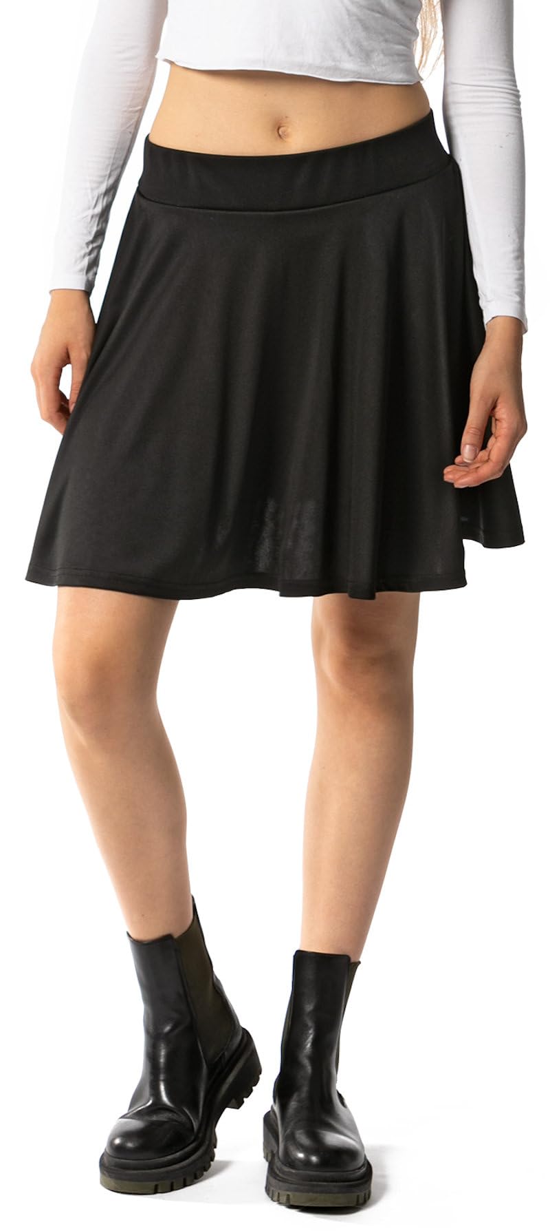 In One Clothing Falda plisada para niña con pantalones cortos interiores para escuela, ocio y fiestas