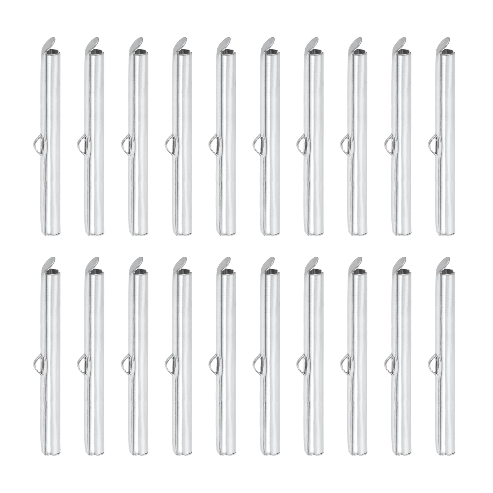 Fermoirs coulissants perles tubulaires 40 mm uxcell pour création de bijoux DIY x60