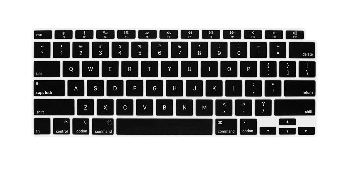 Saco Keyboard Protector Silicone Skin Cover for 2020 MacBook Air 13 Inch A2179 (US Layout) with Touch ID (NOT FIT 2018-2019 Air 13) Laptops - Black (B08LSWBB5G) Amazon Price History, Amazon Price Tracker