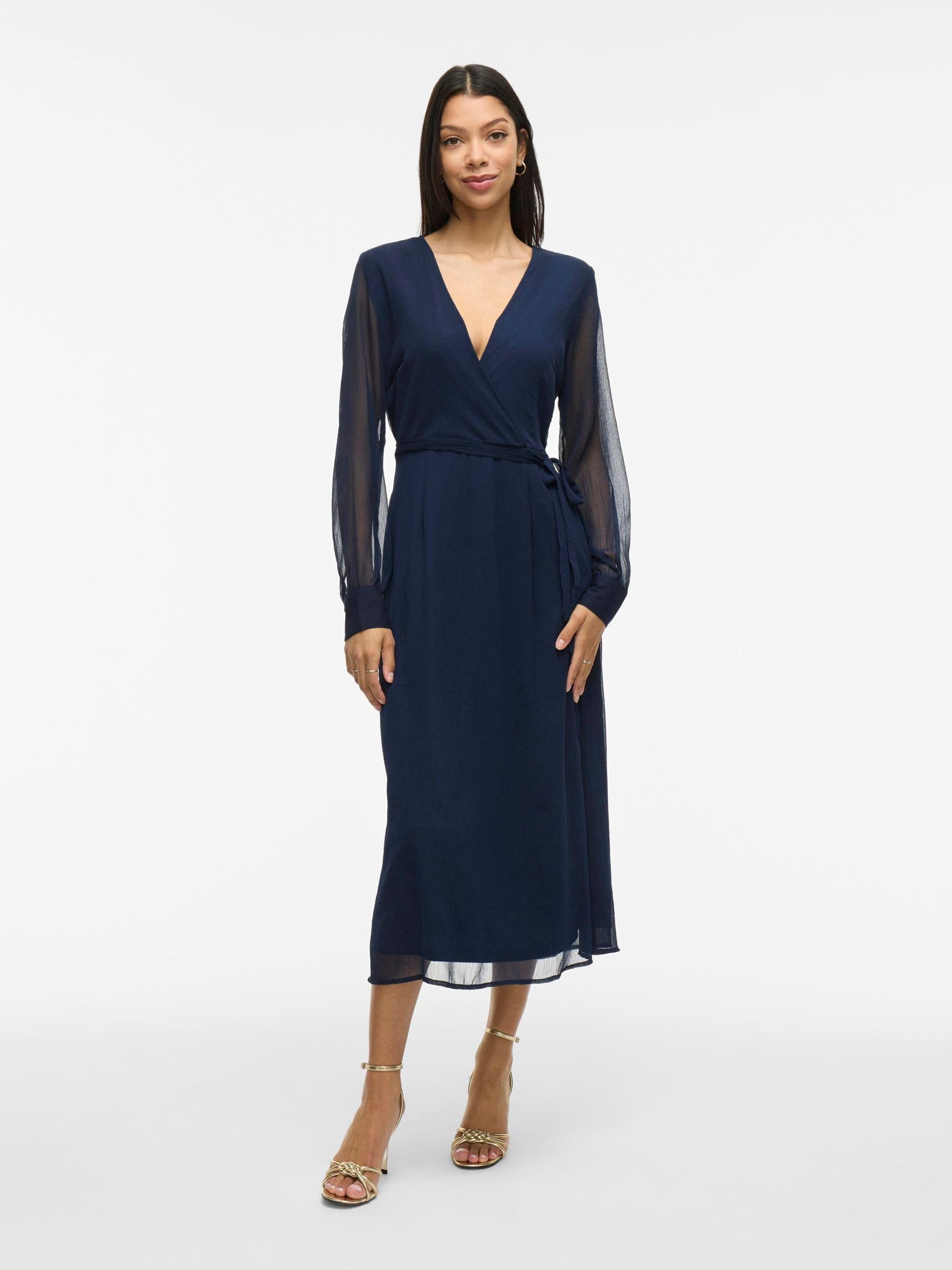 Vila Female Maxikleid VIFALIA Langarm | Midi dress