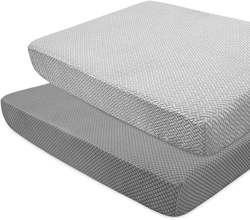 Miniatura 2 de BlueSnail Funda de colchón suave y acogedora Pack n Play, protector de sábana bajera ajustable para Pack n Play, transpirable y 100% poliéster para