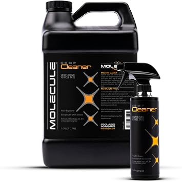 Molecule Competition Cleaner Heavy Duty Spray-On Wipe-Off Formula | Removes Rubber, Oil, Dirt & Track Grime from Cars, Bikes & Gear | Safe for Paint, Wraps, Chrome, Metal | 1 Gallon + 16 oz