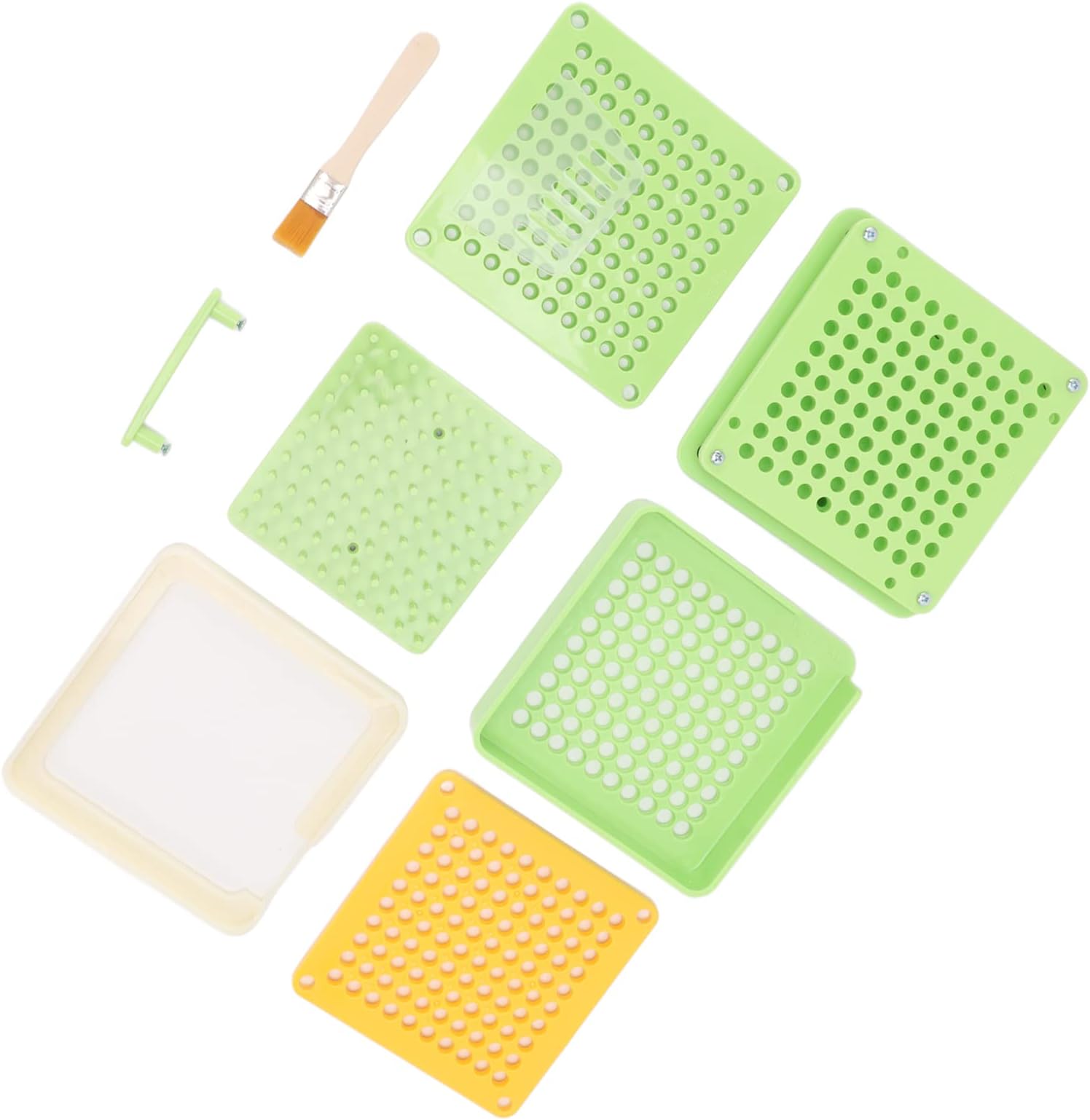 Soraz Medicine Capsule Filling Machine, Easy to Clean ABS Capsule Filling Machine Environmental Protection 100 Holes for Home (Light Green)