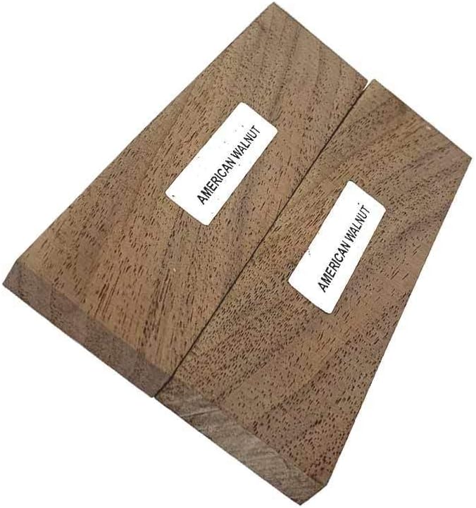 Exotic Walnut Bookmatched Knife Blank/Tool Handle Sets with Size 5 x 1-1/2 x 3/8 (1)