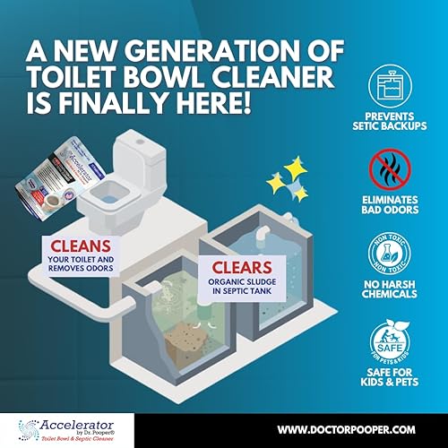 Miniatura 4 de Dr. Pooper - Limpiador de inodoro y tanque séptico, potente removedor de manchas y eliminador de olores, fórmula bioactivada para limpieza profunda