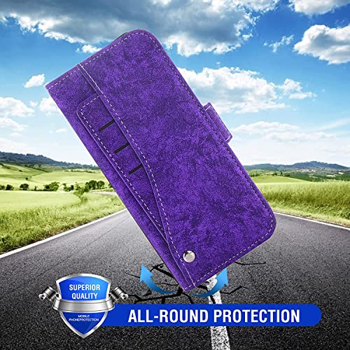 Coque iPhone 14 Pro Max antichoc en TPU souple violet avec rangement - 2