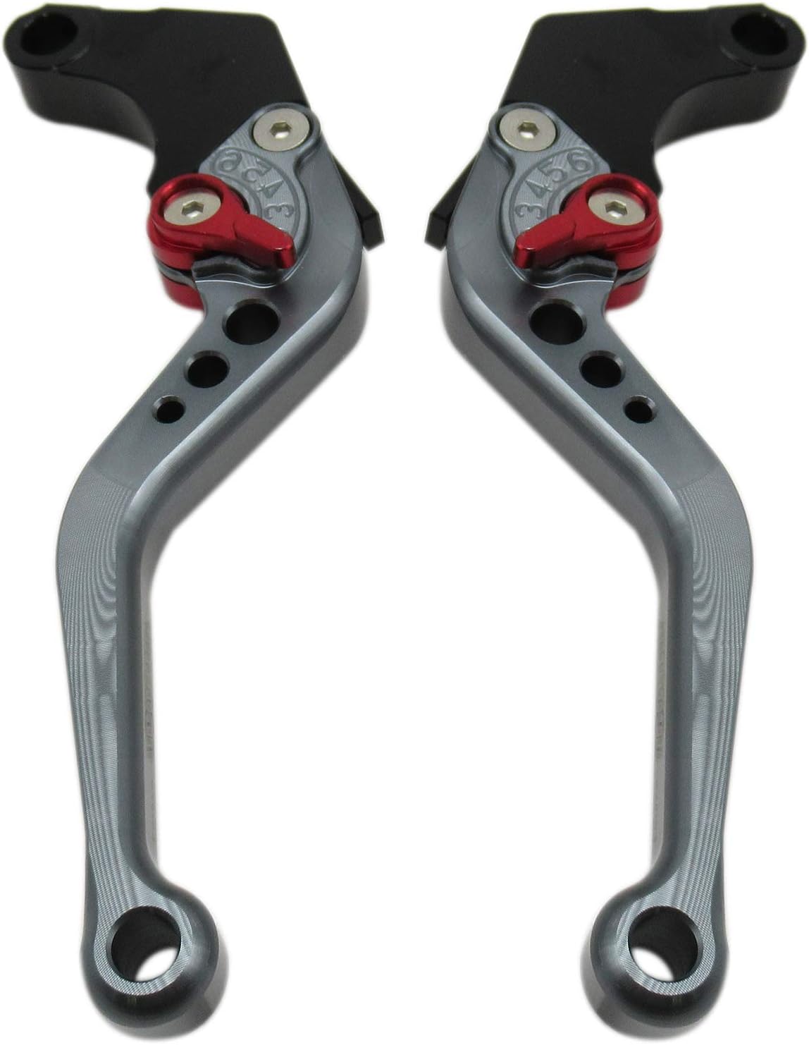 BLUE ELF Titanium Gray CNC 6 Position Shorty Brake Clutch Lever for Suzuki Bandit 1250/S 2007 2008 2009 2010