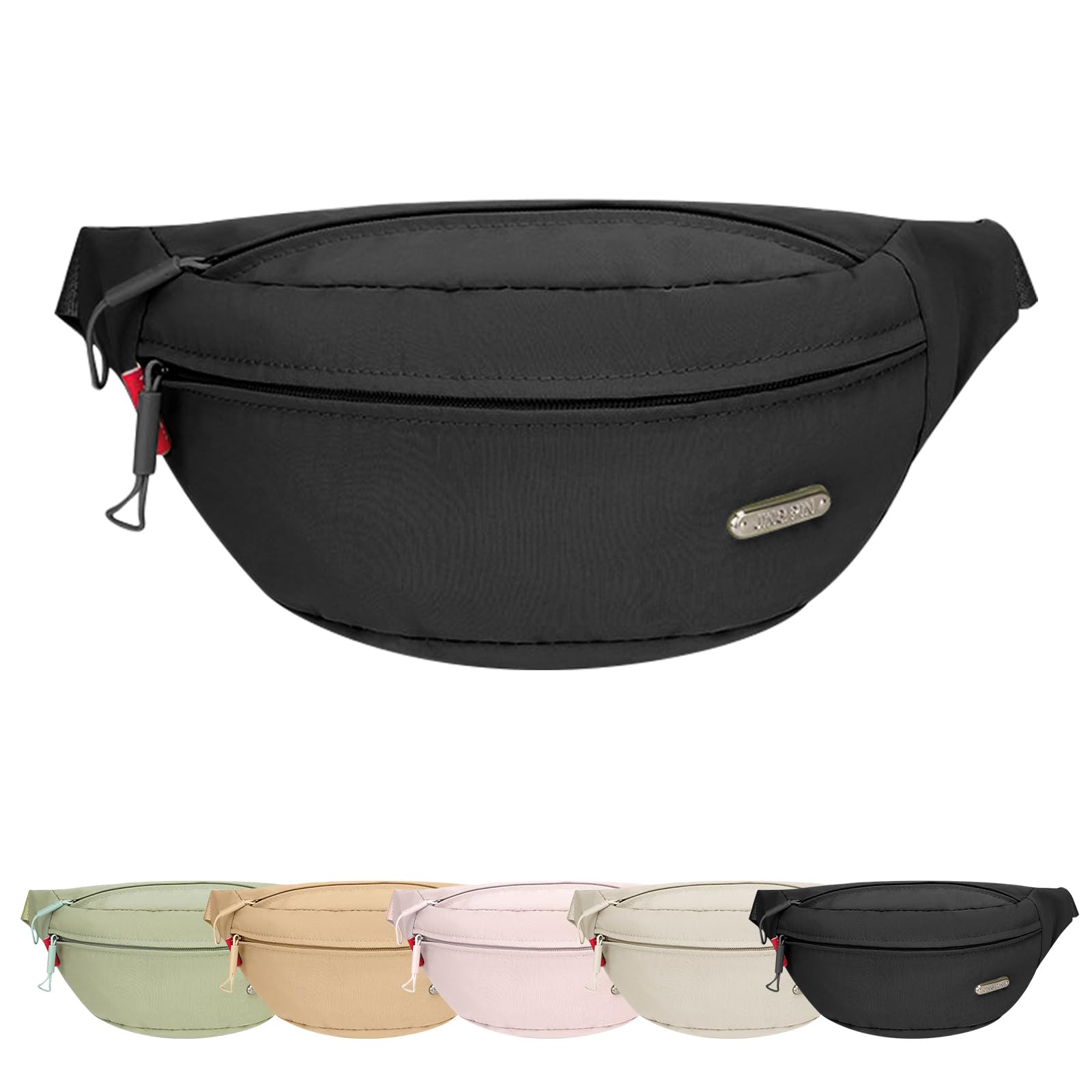 Mayoii Lightweight Bum Bag for Travel Sport Hiking Stylish Bumbags for Ladies and Bumbags for Men Water Resistant Fanny Pack for Women Adjustable Waist Belt (A-Black, One Size)