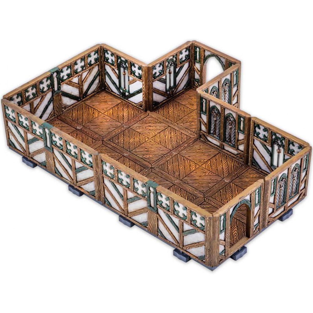 Archon StudioDungeons & Lasers: Tudor Mansion Miniature Terrain Set – Unpainted Compatible with DND and Other Tabletop RPG Games