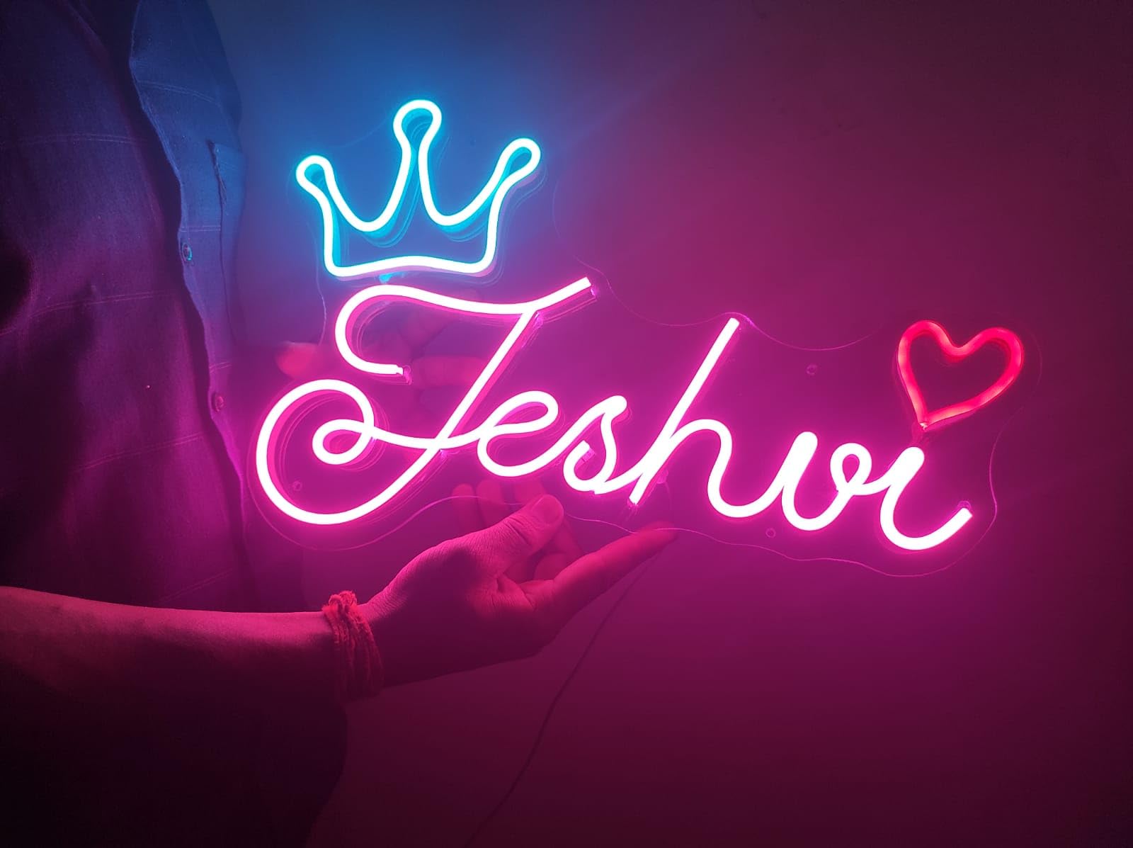 Customized Name Neon Light | Custom Your Neon Sign | Custom LED Neon Light | Handmade Personalized Neon Signs | Couple Name Night Lamp | Neon Sign Board Plate Alphabet Letters (1 Letter)