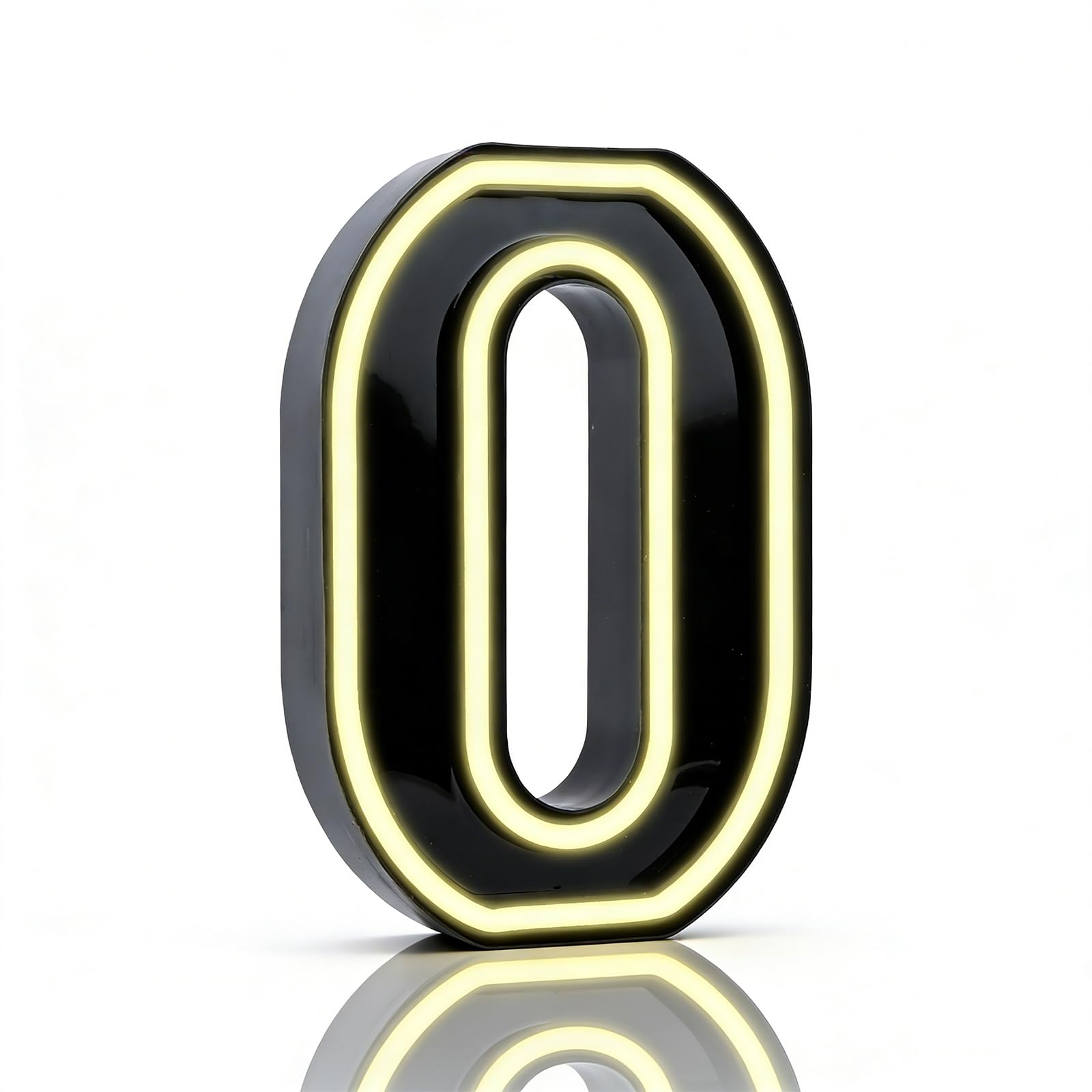Light up Numbers, LED Lighted Number 0 Sign for Birthday Party Decorations, Night Lights, Battery Powered Numbers — image 1