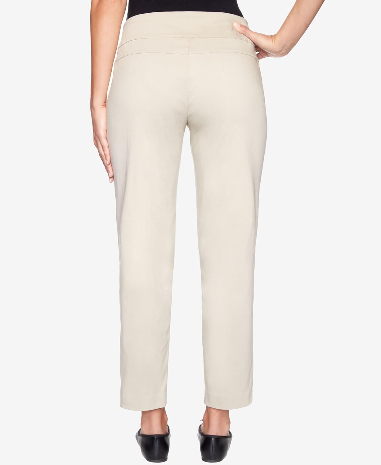 Ruby Rd. Womens Ruby Rd. Womens Mid-Rise Pull-on Straight Solar Millennium Tech Ankle Pant - Image 5