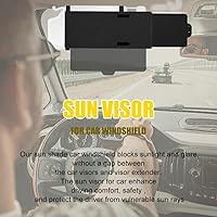 Vista 7 de Extensión de Visera Solar Polarizada para Automóvil con Lente de PC y Parasol Lateral, Visera Antirreflejo para Parabrisas - Universal para la Negro