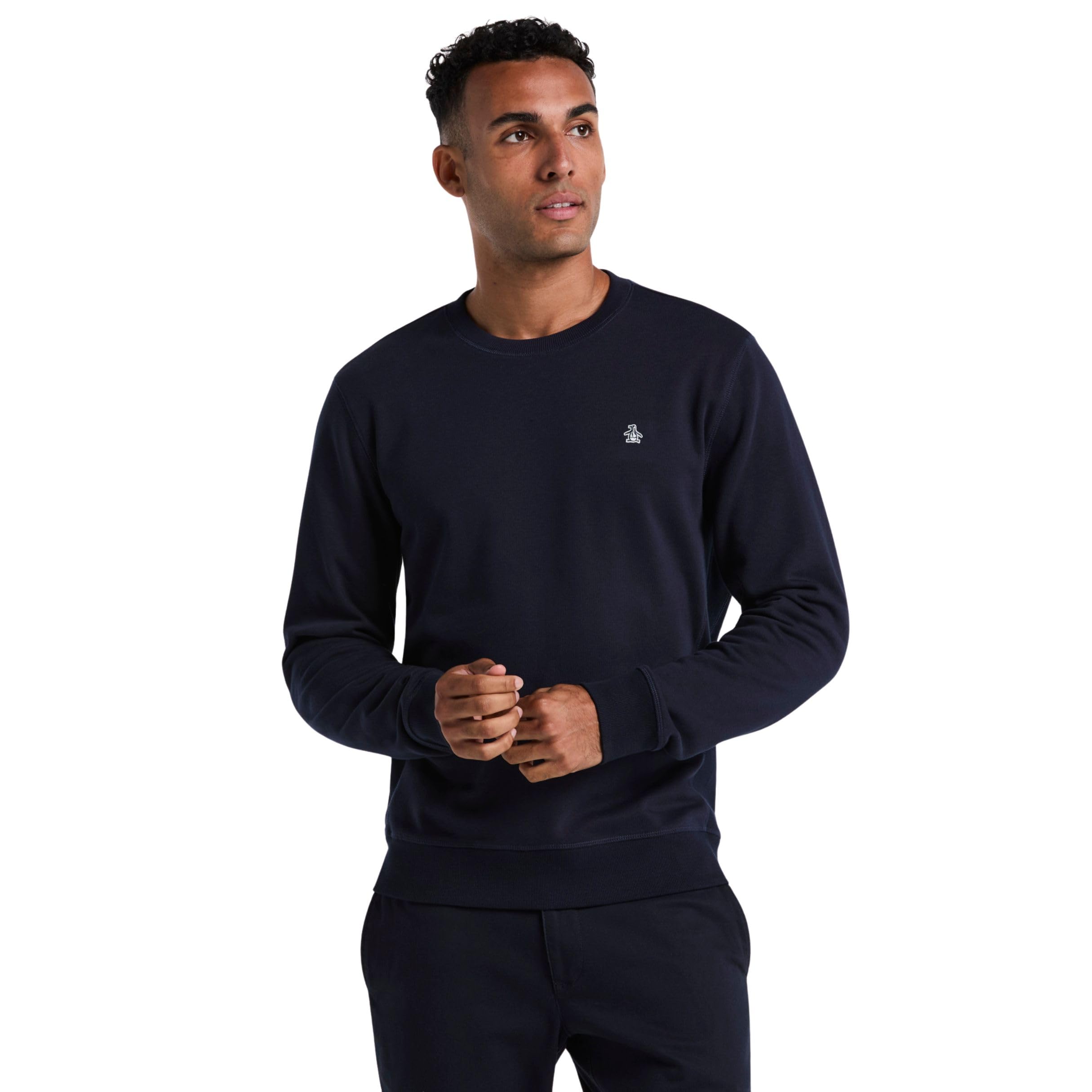 Original Penguin Fleece Crewneck Sweatshirt, XXL, Dark Sapphire