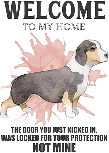 Miniatura 6 de Welcome to My Home Words Letter Stickers Funny Cute Dog Doors Wall Decal Vinyl Wall Art Murals Quotes for Garage Car Dorm Home Wall Decor 28in