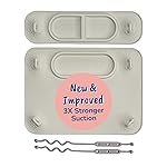 BUSY BABY Silicone Mat Bundle - 1 Original Mat Plus 1 Mini Mat, New Stronger Suction Cups, 6 Straps to Secure Baby Essentials and Keep Them Off The Floor, Baby Led Weaning, Wet Bag Included (Tan)