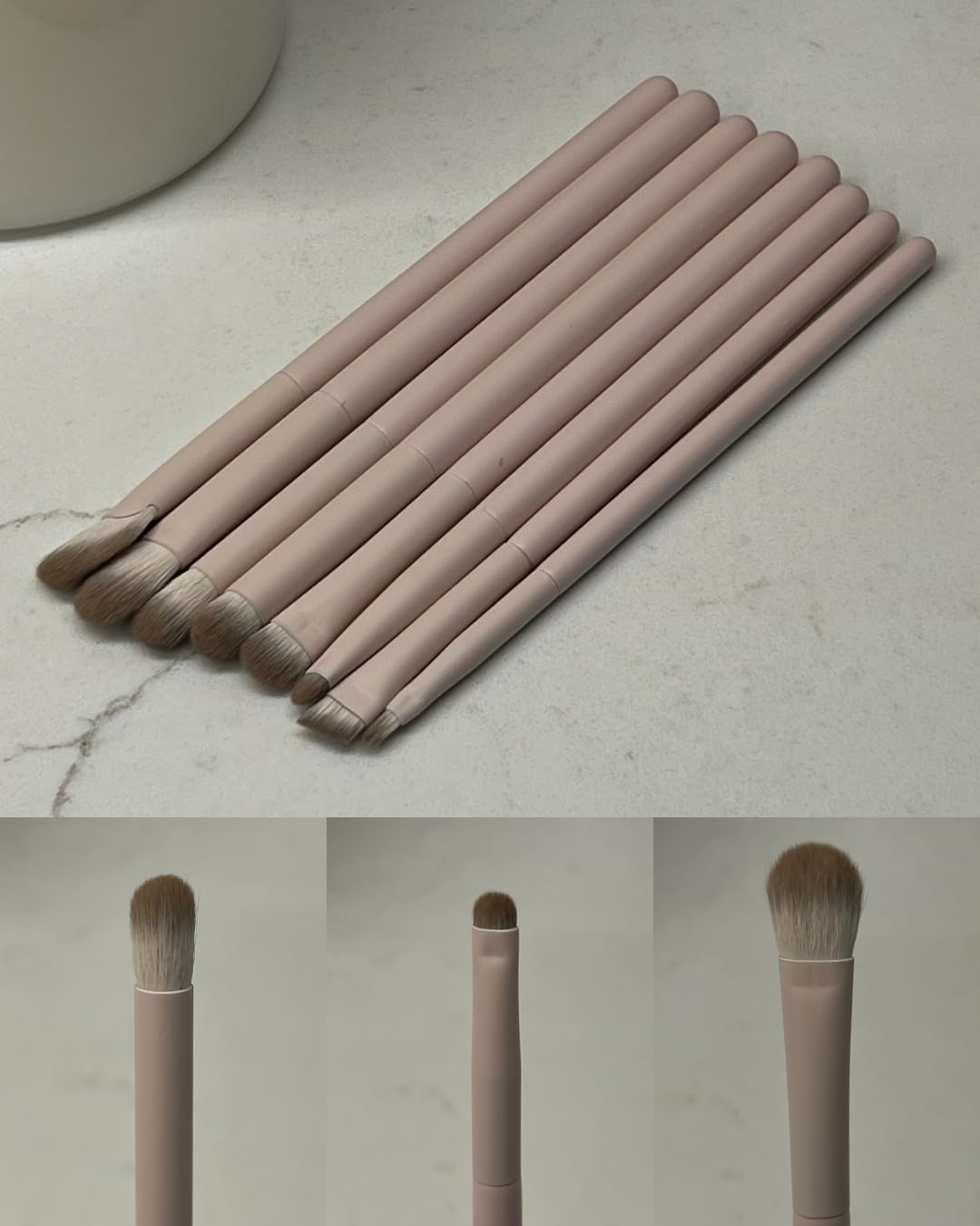 ACMEBEAUTY Professional 8 Piece Eye Makeup Brushes Set with Blending, Eyeliner & Angled Eyebrow Brushes - Eyeshadow Brush Kit for Hooded Eyes, Beginner Friendly Makeup Tools