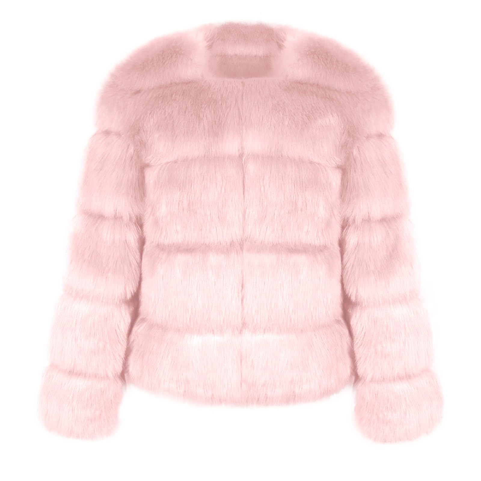 Generisch Pelzmantel Damen Kurz Winterjacke Kunstpelz Mantel Kunstfell Jacke Cropped Faux Pelz Coat Felljacke Flauschig Pelzjacke Winter Warm Parka Wintermantel