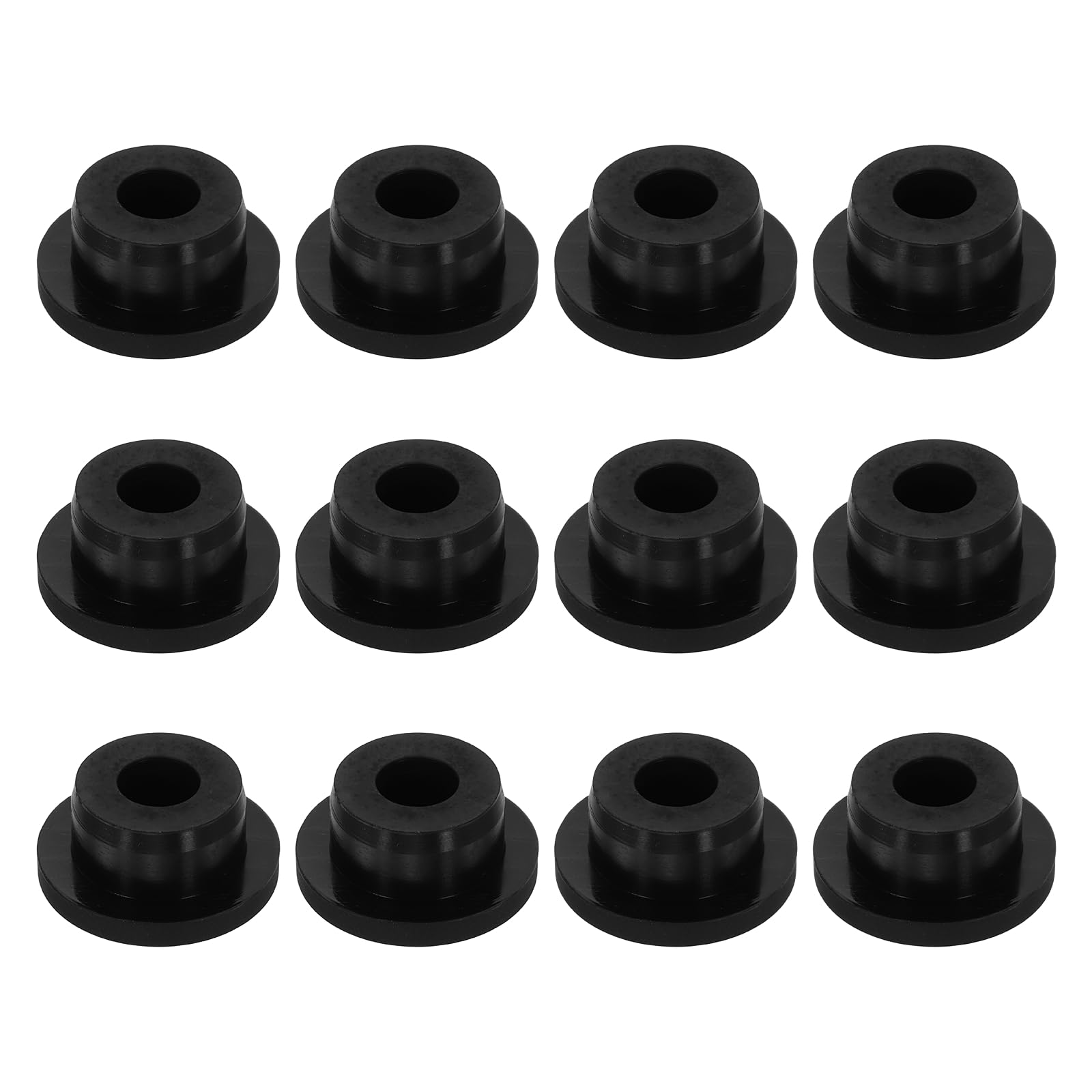 sourcing map 12 Pcs Black Plug Holes, Waterproof Rubber Button Plug for 20mm / 0.8" Hole Bottles Pipes End Caps Round Sealing Plugs Flexible Rubber Stoppers