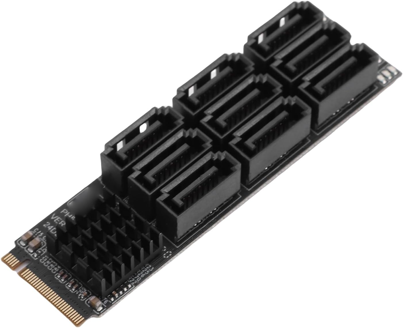 VBESTLIFE M.2 to Serial ATA 3.0 Adapter, 9 Ports SATA3.0 Converter Hard Drive Extension Card for SSDs and 3.5 Inch Drives