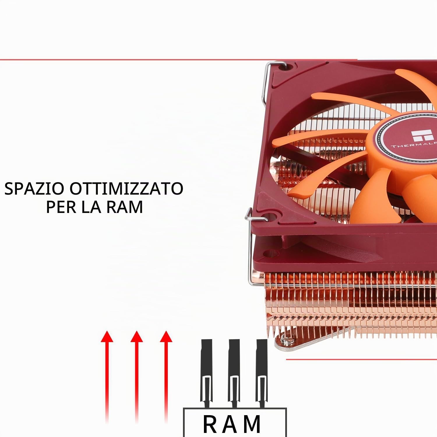 TR AXP90-X47 - Raffreddatore per CPU Full Low Profile, altezza 47 mm, ventola PWM TL-9015R Slin, tecnologia AGHP, per AMD AM4/Intel 1150/1151/1155/1156/1200 (versione in rame)