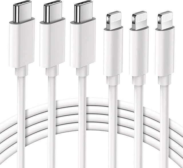Quntis USB C to Lightning Cable MFi Certified 3 Pack 2M Fast Charging Syncing Cord Compatible with iPhone 11 12 Pro Max Xs Max XR X 8 Plus 8 iPad Pro - Supports Power Delivery with Type C PD Charger