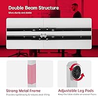 Vista 5 de Escritorio eléctrico de pie con altura ajustable, escritorio para computadora de 55 pulgadas, escritorio de juegos para oficina en casa, estación