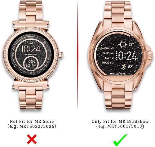 Miniatura 8 de Paquete de 4 protectores de pantalla para Michael Kors Bradshaw, película protectora de pantalla de vidrio templado de dureza 2.5D 9H antiarañazos