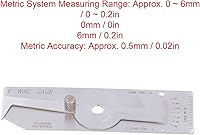 Vista 4 de V‑WAC - Medidor de soldadura, alambre de acero inoxidable, calibre de grosor, herramienta de medición de soldadura de inspección (métrica)