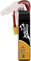 Vista 1 de TATTU Paquete de baterías de alto voltaje 95C 2SLipo de 450mAh 7.6V con enchufe XT30 - Paquete largo para drones pequeños