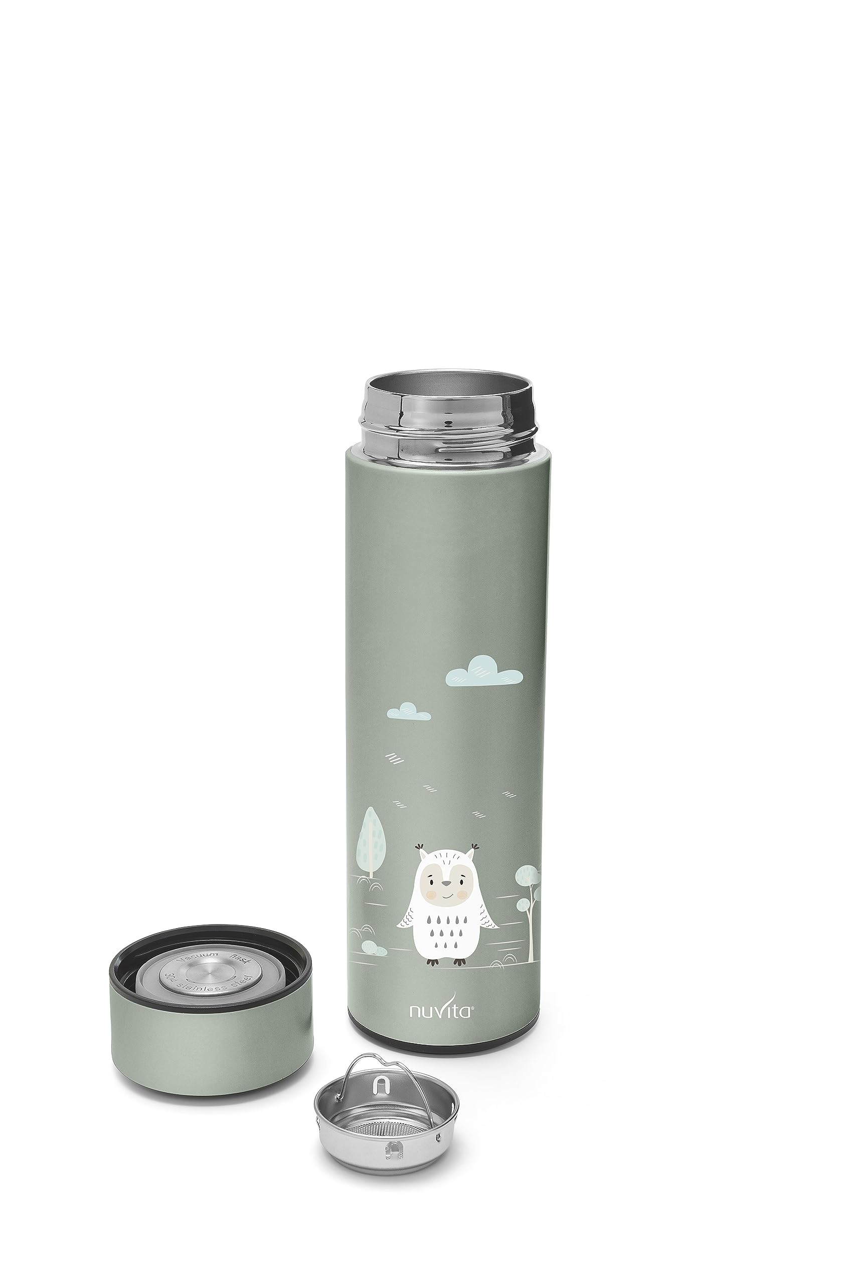 Nuvita Contenitore Termico per Alimenti Digitale Thermos Alimenti Caldi e Freddi Sage Green