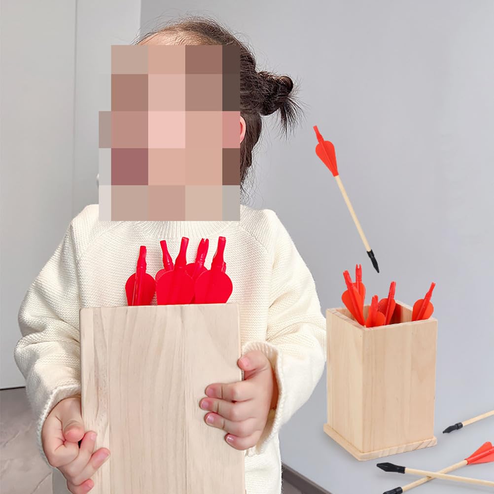 Holzpfeilwurf-Spielset, Holz-Pfeilwurfspiel mit weichspitzen Pfeilen