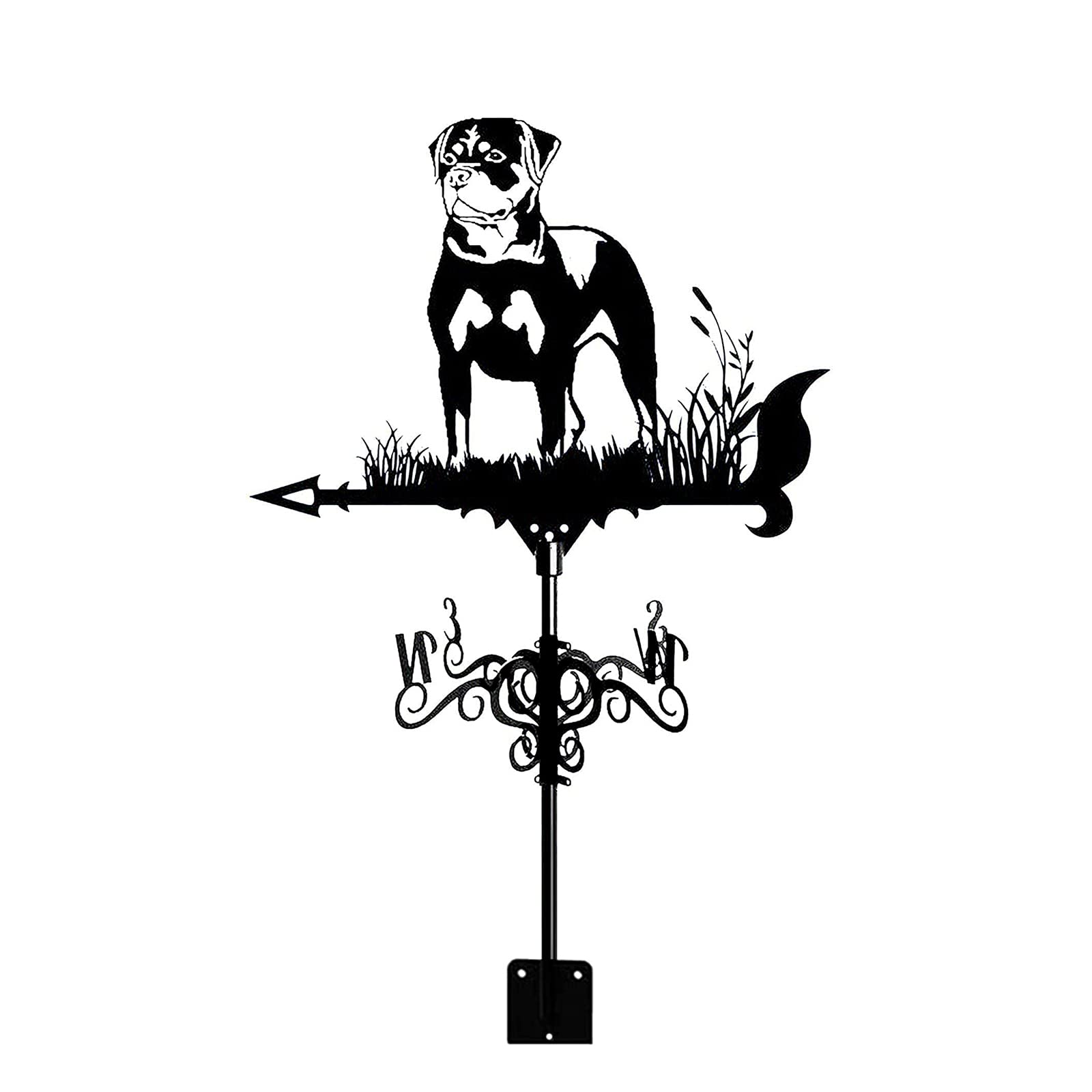 TAXXII Metal Weathervane Vintage Wind Vane For Yard Hollow Direction Indicator for Outdoor Garden Roof Paddock Decoration Measuring Tool