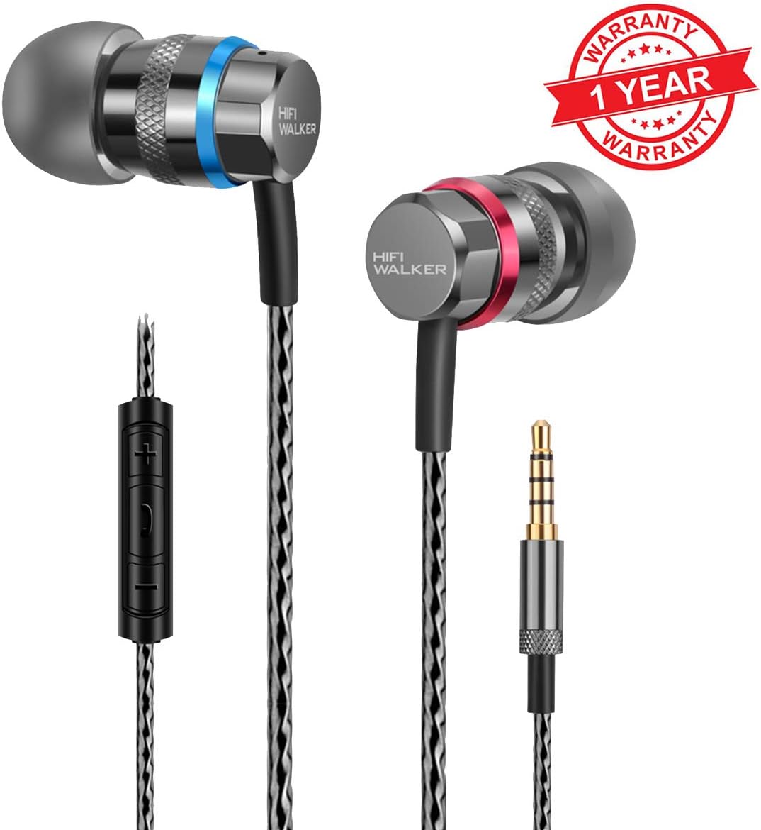 HIFI WALKER A1 High Resolution in-Ear Headphones (Earphones Earbuds Noise Attenuation Headset) with Remote Control and Microphone