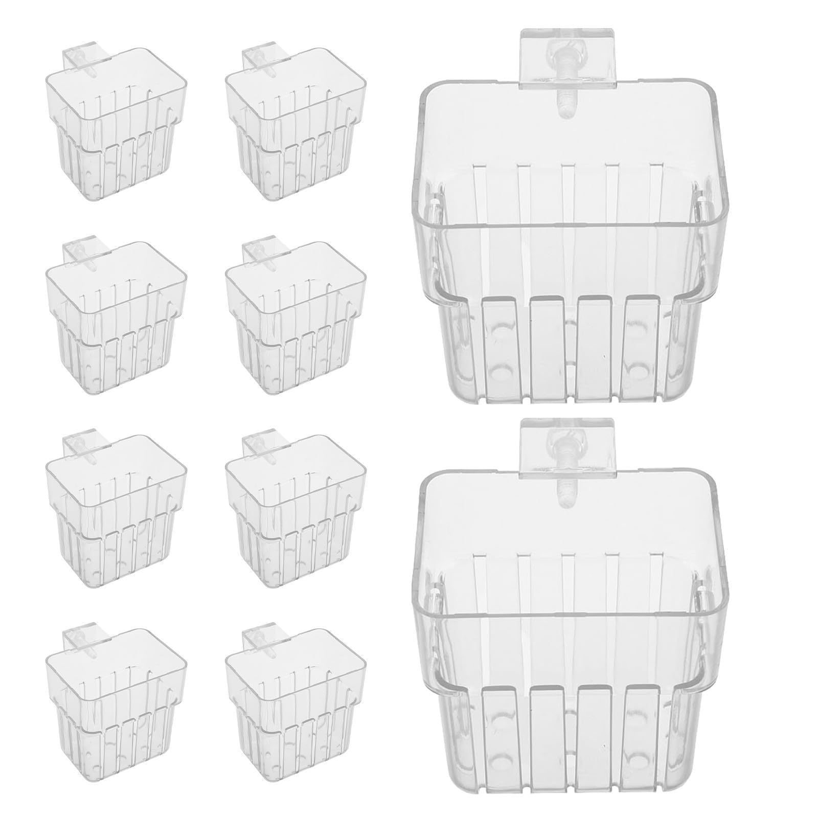 Toyvian 10 Unidades Cesta para Plantas Hidropónicas de Pecera con Diseño de Pared y Gancho, Material Abs, Instalación Sencilla para Decoración en Acuarios y Paisajes Verdes