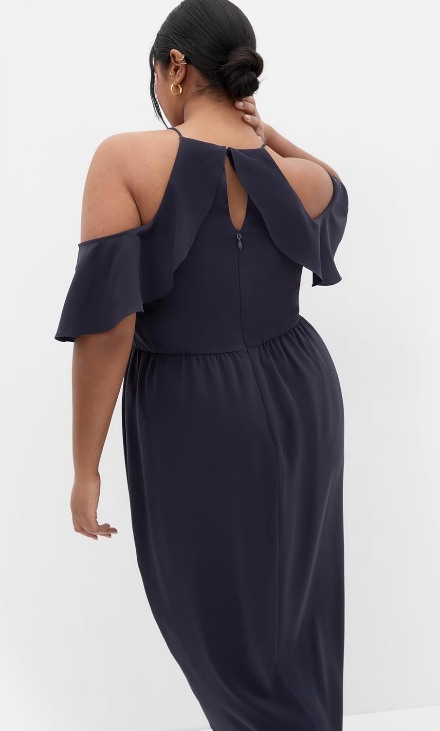City Chic Plus Size Dress - Love Siren Ruffle Shoulder