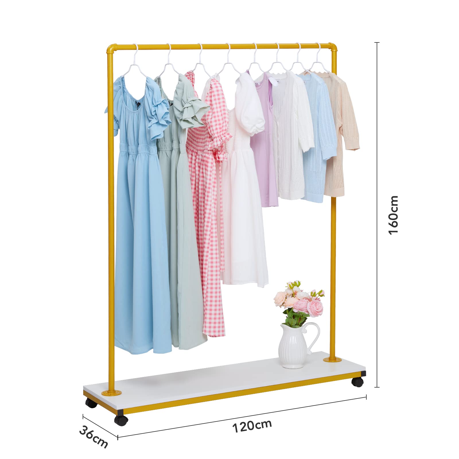Wayfair Rolling Clothing Rack Double Rod Clothing Garment Rack