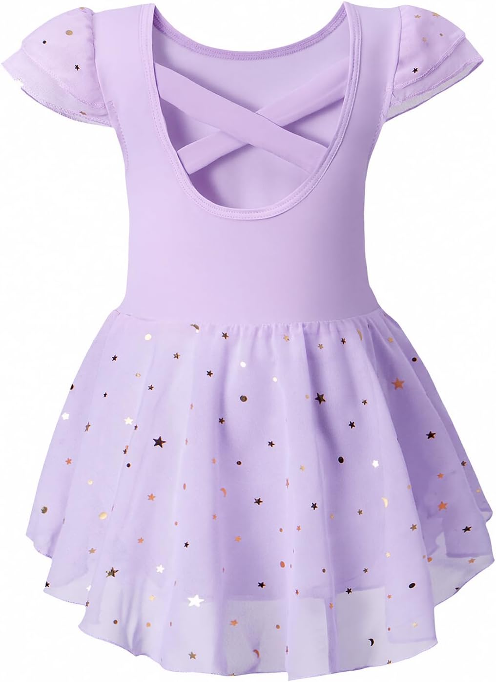 Tutu. kk Girls Ballet Leotards with Sparkly Glitter Skirted Toddler Ballerina Outfit Crisscross Back Dance Dress