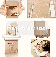 Vista 5 de PerkHomy - Rollo de papel kraft blanco de 36" x 2,400" (200') para manualidades, papel de tablón de anuncios, arte, cobertura de mesa, manualidades