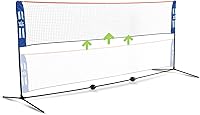 JOOLA HIT MIT Adjustable Height Portable Badminton Net Set - Multi-Sport for Pickleball, Volleyball, Tennis - Indoor/Outdoor Quick Setup