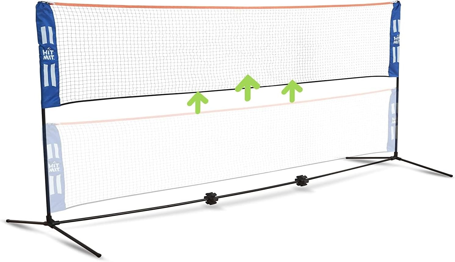 JOOLA HIT MIT Adjustable Height Portable Badminton Net Set - Competition Multi Sport Indoor or Outdoor Net for Playing Pickleball, Kids Volleyball, Soccer Tennis, Lawn Tennis - Easy and Fast Assembly