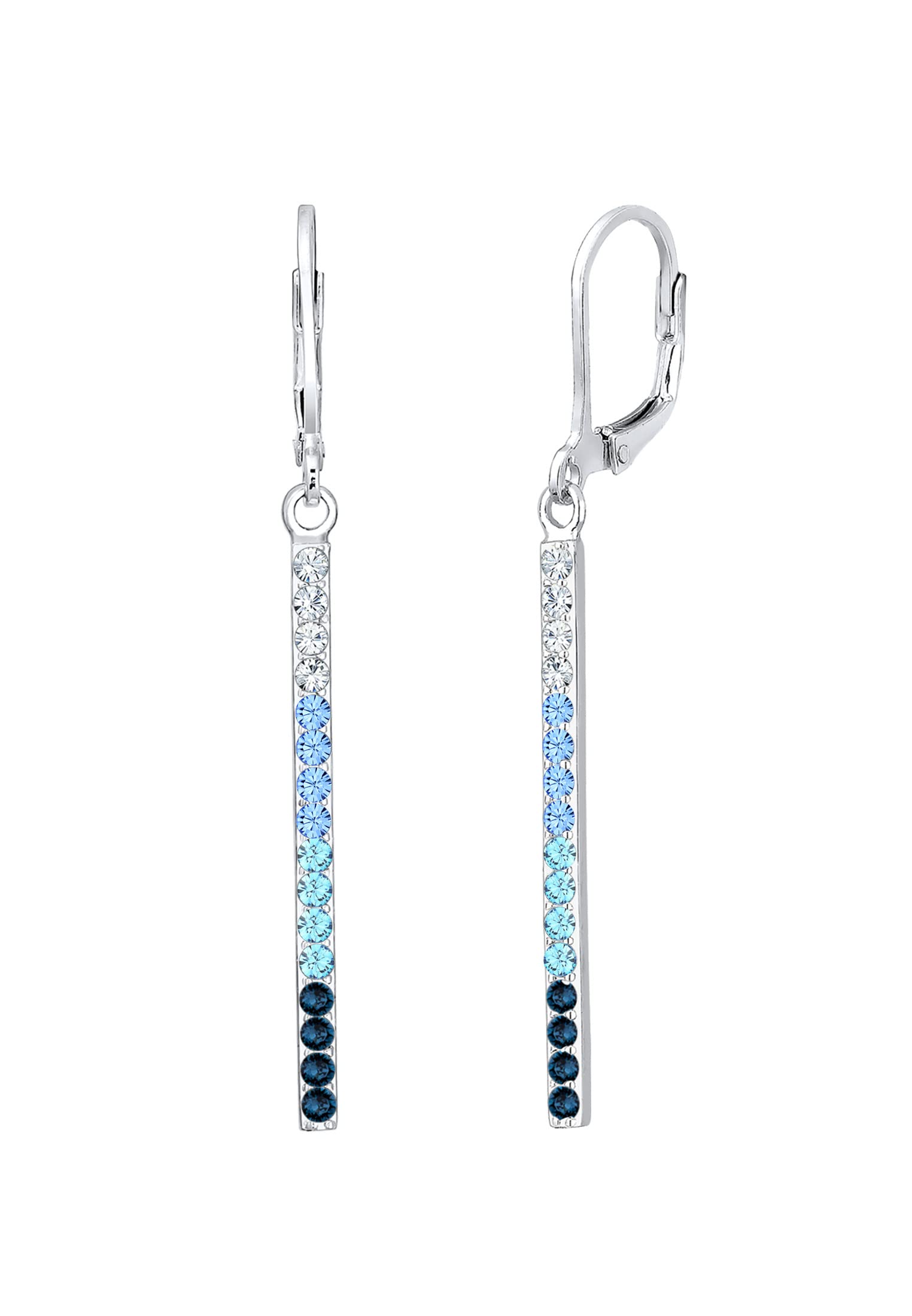 Elli Earrings Women Pendant Geo Statement with Crystals in 925 Sterling Silver