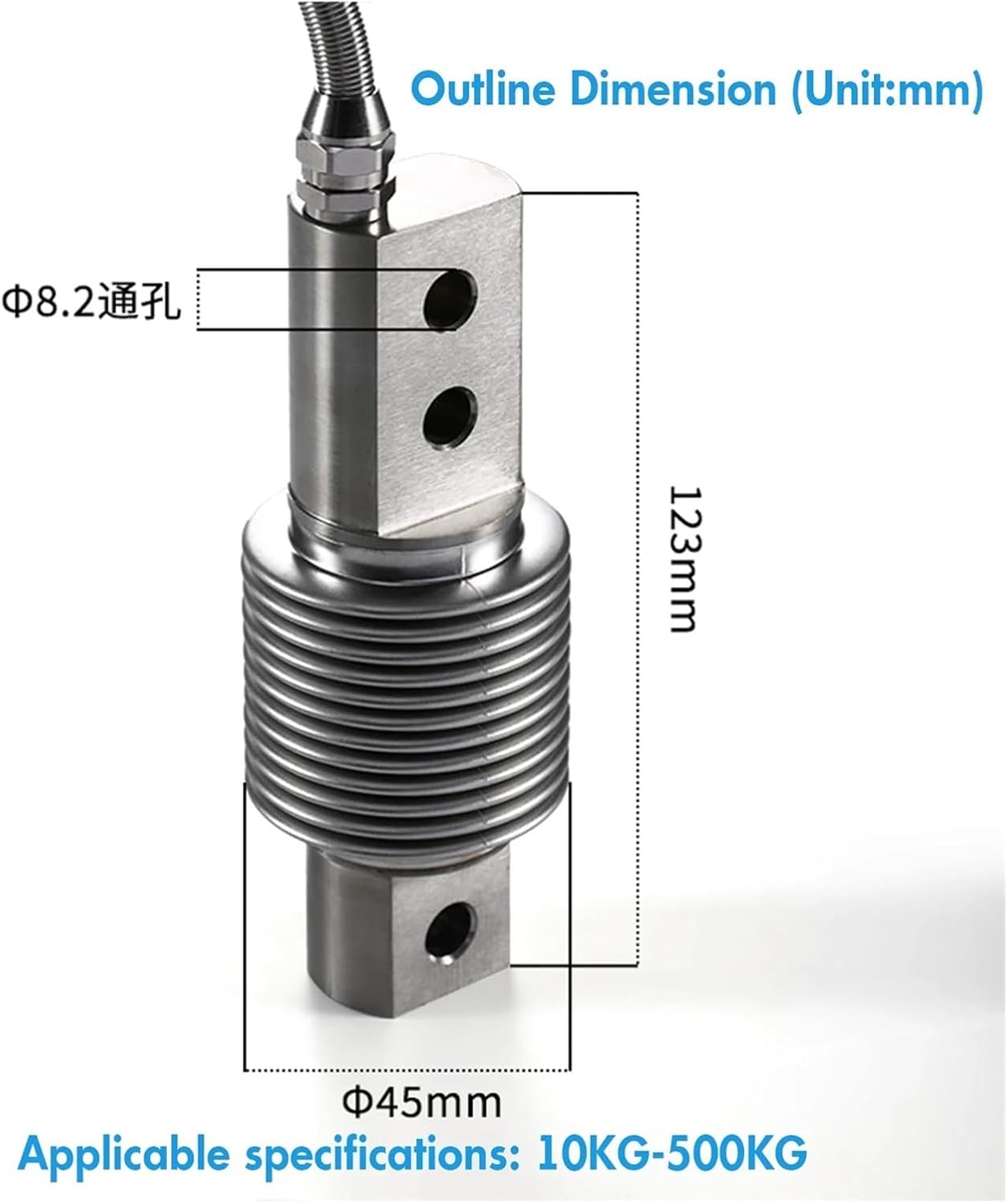 Mini Load Cell Weight Sensor + Indicator Display Test Compression Force Weight Pressure Sensor for Scale(0-10KG)