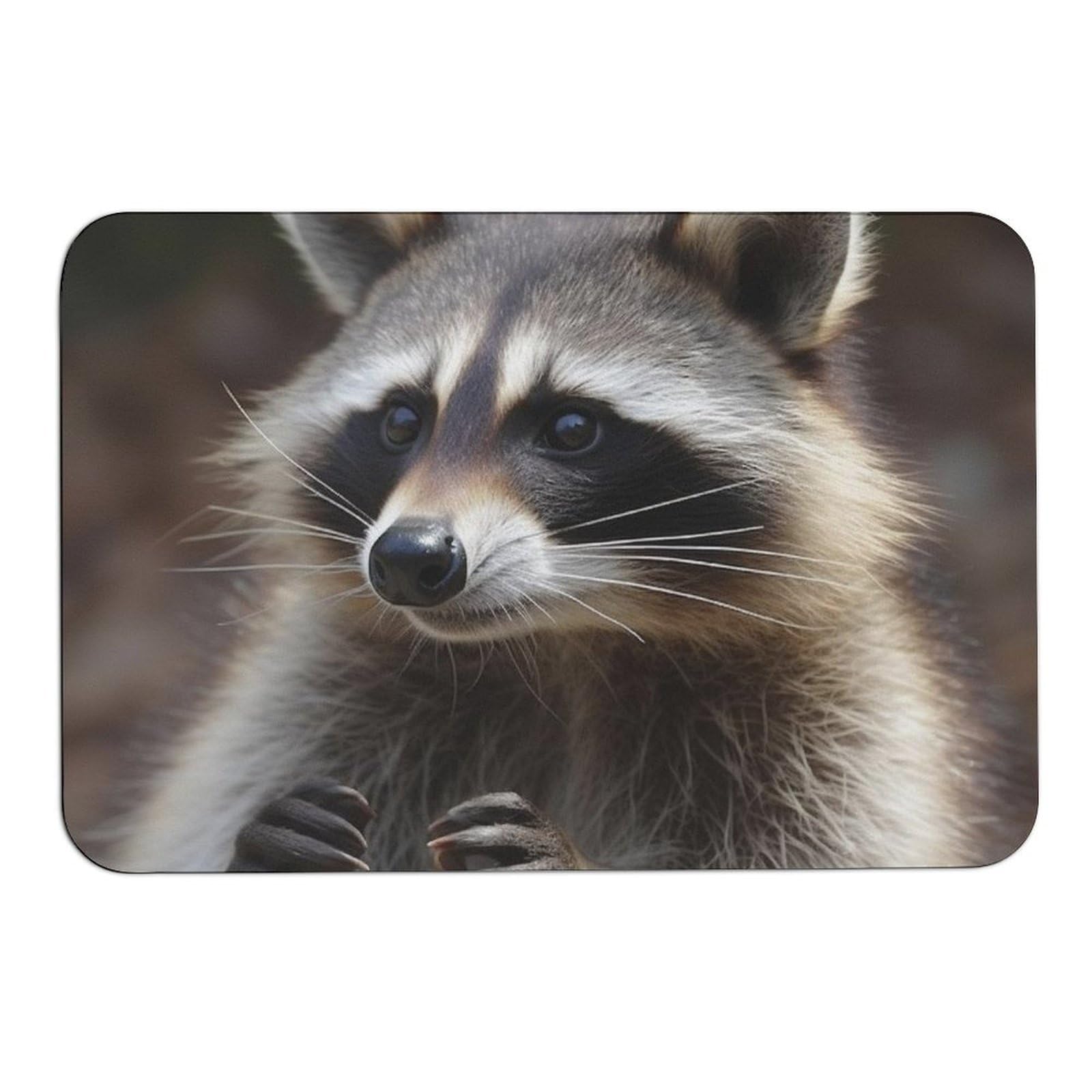 NTVOWPZO Raccoon Stone Bath Mats Raccoon Diatomaceous Earth Bath Mat Super Absorbent Bathroom Floor Mat Quick Drying Shower Mat for Shower Bathtub Bathroom Accessory