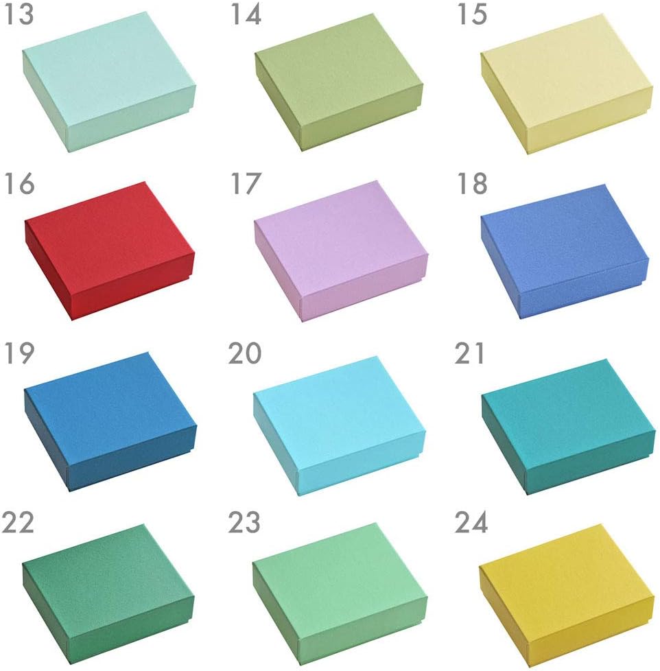 だいし屋 日本製 36色のギフトボックス〈11.みずいろ〉92&times;72&times;28mm (クッション綿+薄紙 入り, 10個セット) B13