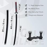 Vista 49 de Cold Blade Demon Katana - Réplica de anime de 41 pulgadas con cinturón y soporte, espada duradera perfecta para cosplay, espada Nichirin con diseño