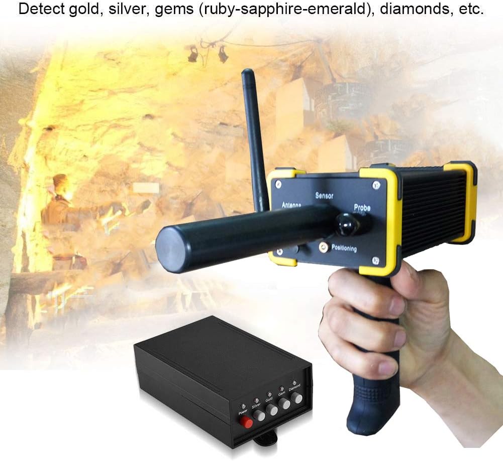 ANLW Lightweight Metal Detector with All-Metal, Detecting with High Sensitivity, Gold Silver Gem Diamond Metal Detector Handheld Long Range Underground Black Hawk GR100