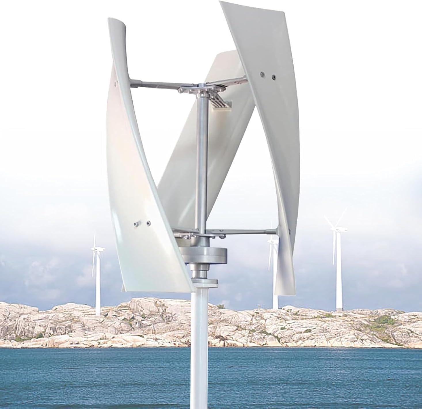 Kit generador de turbina eólica con Controlador de Carga, Equipo productor de Electricidad Vertical, Kit generador de turbina eólica de Eje Vertical de 20000 W - Productor de energía eólica