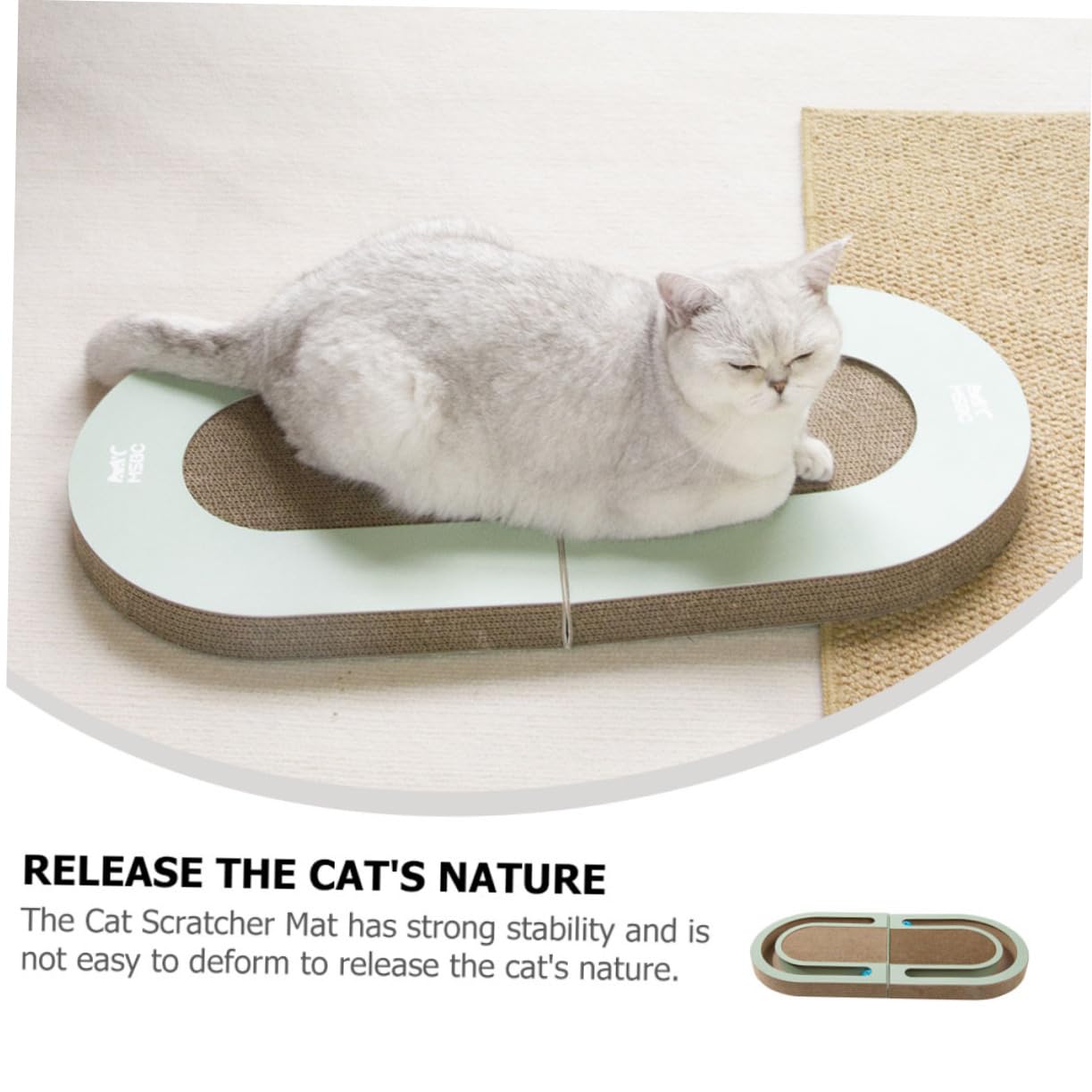 TOYANDONA Tablero Rascador Plegable para Gatos de Cartón Ondulado Alfombra Rascadora Interior para Satisfacer el de Arañazo y Muebles
